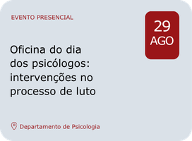 Imagem Oficina do dia dos psicólogos: intervenções no processo de luto